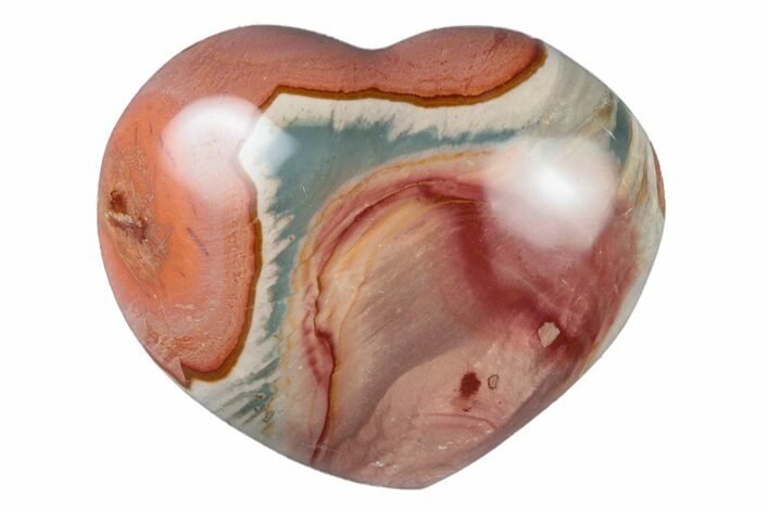 Wide, Polychrome Jasper Heart - Madagascar #196202